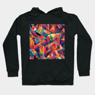 Rainbow Color Geometric Pattern Hoodie